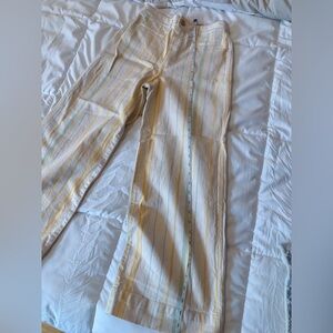 Pinstripe Wide Leg Jeans